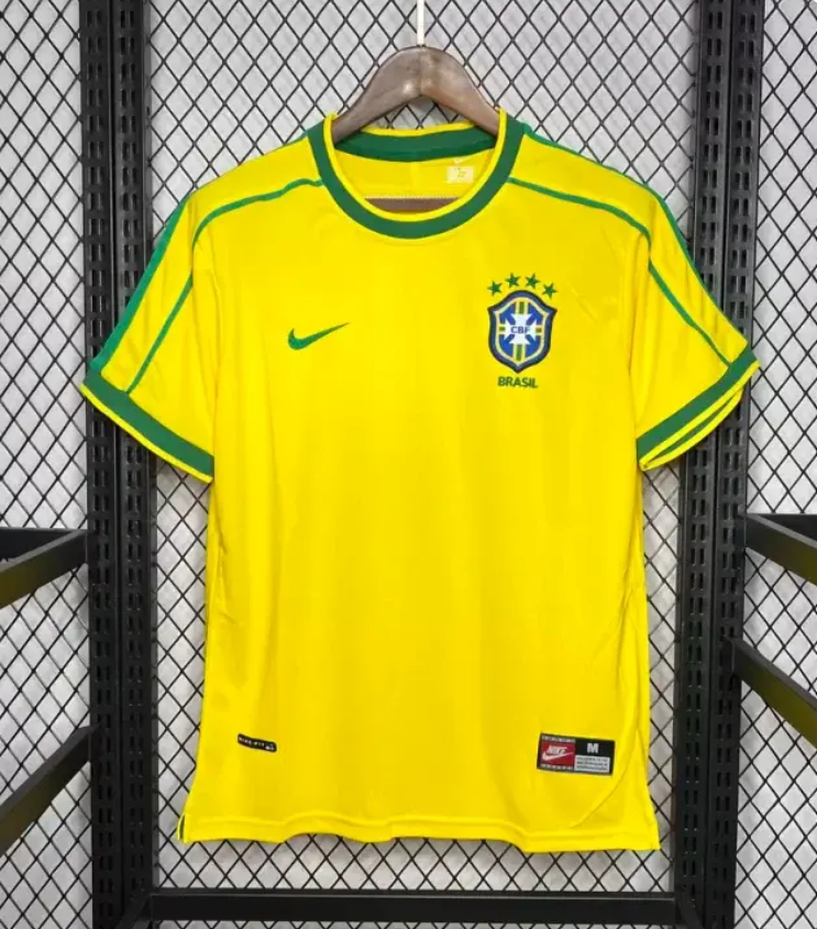 Camiseta  Seleção Brasileira 1998 Retrô(COSTAS LISA)